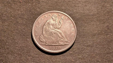 AU 1870-S Seated Liberty Half Dollar (nice original coin) Cover