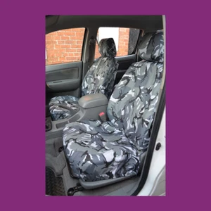 Fundas de asiento delantero camuflado a medida impermeables para Toyota Hilux 2005-2016 - Imagen 1 de 2