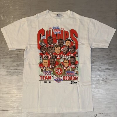 Camisa caricatura vintage 1989 Anvil San Francisco 49ers Super Bowl Champs talla M Foto 1 de 4