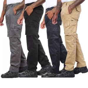 Herren Cargo Combat Arbeitshose, mehrere Cargotaschen, Kniepolsterkompatibilität - Bild 1 von 5