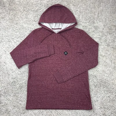 RVCA Sudadera con Capucha Para Hombres Pequeña Pullover Dos Capas Sudadera Borgoña Logo Camisa con Capucha Foto 1 de 4