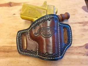 Fits Kimber Micro 9 Leather SUEDE Lined OWB Holster - Picture 1 of 2