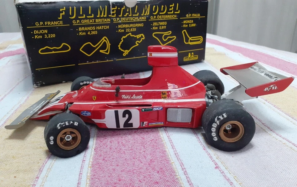 1:18 TWIN CRONO FERRARI 312 B3 74 AUTO DA CORSA F1 NIKI LAUDA ROSSO - Immagine 1 di 4