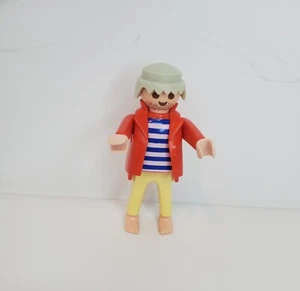 Playmobil Pirate With Red Jacket & Blue Striped Shirt &Yellow Pants 1989 Vintage - Picture 1 of 1