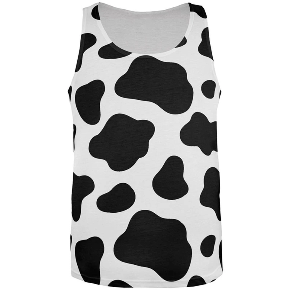 Cow Pattern Costume All Over Mens Tank Top - Image 1 of 1