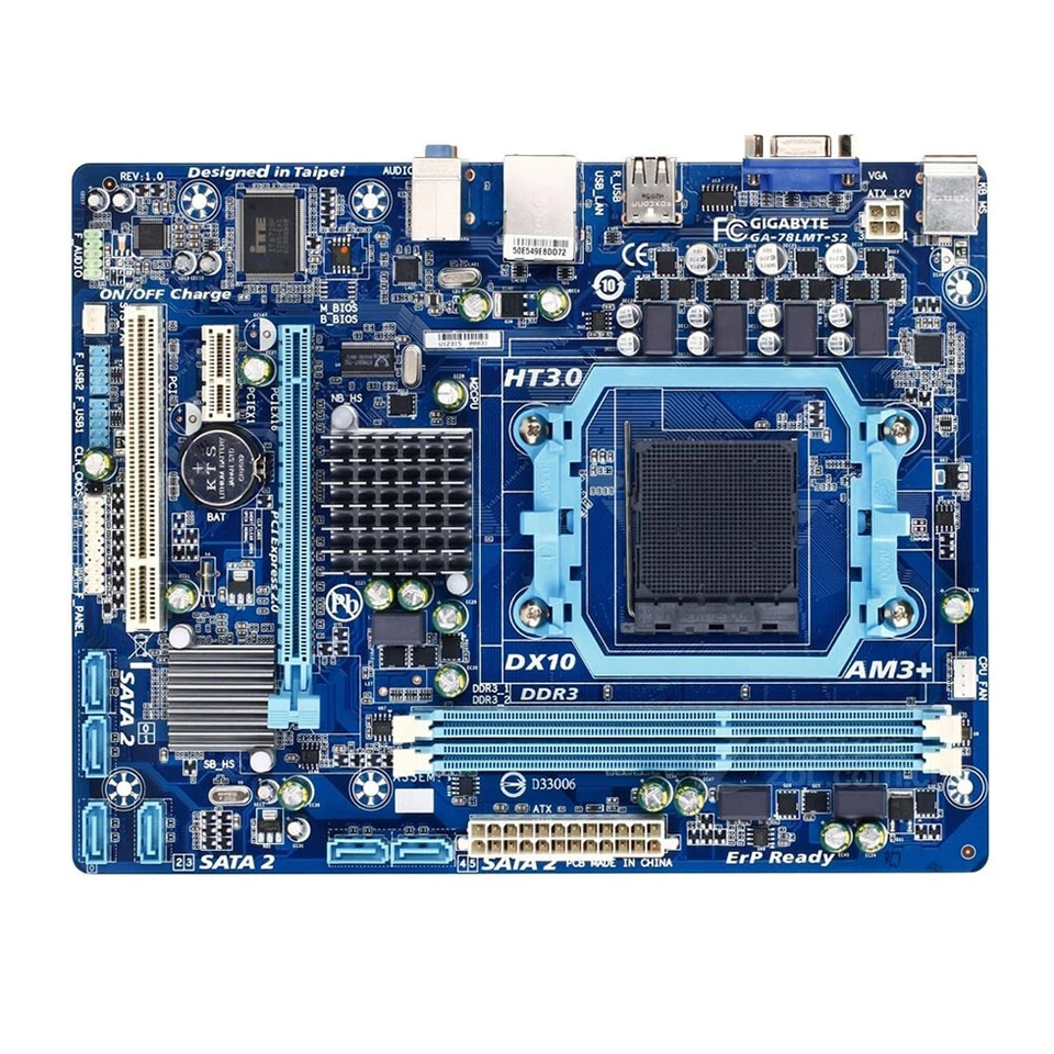 For Gigabyte GA-78LMT-S2 Motherboard M-ATX Socket AM3+/AM3 AMD 760G DDR3 16G - Image 1 of 1