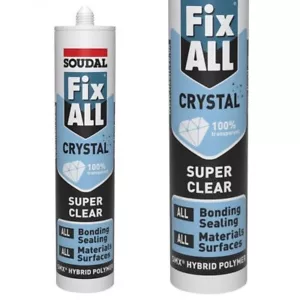 SOUDAL - fix all crystal super clear sealant & adhesive glue 290ml - Picture 1 of 4