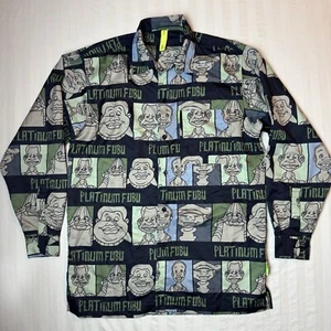 Vintage Platinum FUBU Fat Albert Gang Shirt Mens Medium Oversize All Over Print - Picture 1 of 10