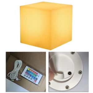 Glowing Cube Square Stool LED Light Cube for Chair Waterproof Rechargeable