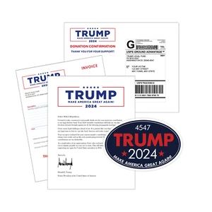 Funny Prank Donald Trump Legal Fund Donation Confirmation - Sent 100% Anonymous - Picture 1 of 8