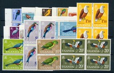 UGANDA 1965 DEFINITIVES SG113/126 BLOCKS OF 4 MNH