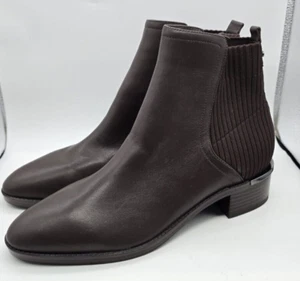 Calvin Klein Deandre Booties Walnut Dark Brown Limited Edition Round Toe Cap - Picture 1 of 7