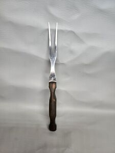Cutco No 1027 Chef's Carving Serving Turning Fork 11.5" Ergonomic Brown Handle