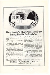 Anuncio de auto impreso vintage Franklin Automobile Co Syracuse NY Graton Knoght 1917 - Imagen 1 de 2