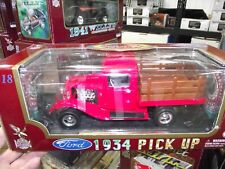 Road Legends 1/18 1934 ford pick up stake bed red NIB