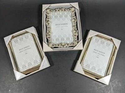 Marcos de fotos Belle Maison tono plateado metal joya estrás espléndido metal Foto 1 de 4