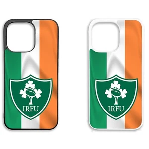 Printed Silicone Clip Mobile Phone Case Cover For iPhone Ireland Rugby Crest - Picture 1 of 6