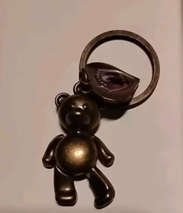 Keychain Steampunk Bear Moveable Parts Gold Brass Heart NV Horse Charm Valentine - Picture 1 of 4