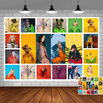 Billie Eilish Party Supplies Birthday Decorations Backdrop Banner Vinyl 5x3ft - Image 1 of 2