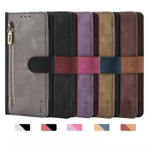 For Motorola Moto G/Power/Stylus 2022 RFID Card Slots Luxury Zipper Wallet Case - Picture 1 of 46