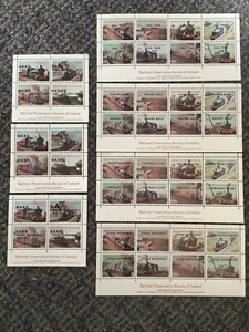 RAILWAY PRESERVATION SOCIETY OF IRELAND STAMP SHEETS 1986 RARE COLLECTION - Picture 1 of 1