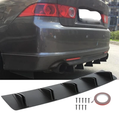 For Honda Acura TSX Rear Bumper Lip Side Splitter Diffuser Spoiler Gloss Black - Image 1 of 4