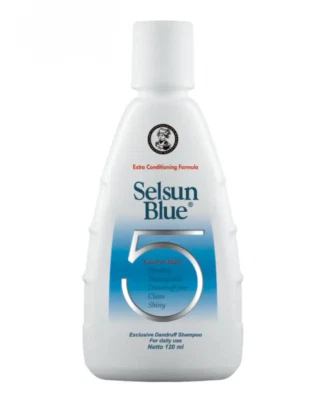 SELSUN BLUE 5 EXCLUSIVE DANDRUFF SHAMPOO SHINY WITH ALOE VERA FREE SHIPPING - Image 1 of 4