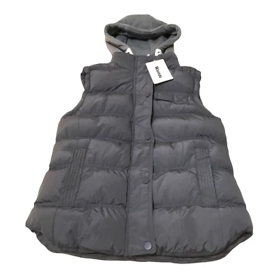 Wantdo Quilted Puffer Vest Women’s Small Detachable Hood Full Zip and Snap NWT - Image 1 of 4