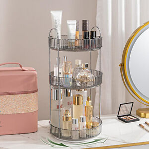Rotating Makeup Organizer Acrylic Perfume Organizer Clear Skincare Organizer Cos