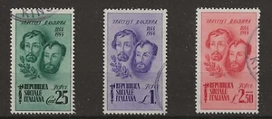 1944 Repubblica sociale RSI - Centenario morte fratelli Bandiera, 3 val. usati - Picture 1 of 1