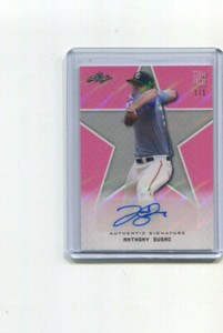 2020 Leaf Perfect Game Autographs Pink Shimmer Anthony Susac Auto 1/1