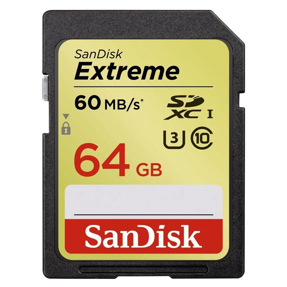 Sandisk 64GB FS extreme U2 SD card for Canon SX730 SX720 SX710 SX620 SX610 SX600 - Image 1 of 1