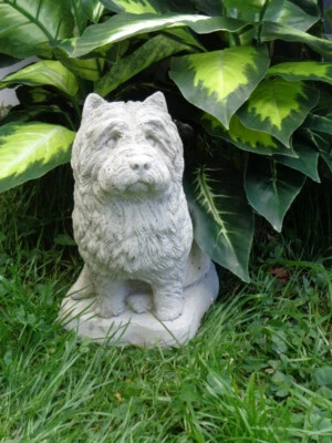 Cairn Terrier Hormigón Perro Estatua Tumba Marcador Memoria Jardín un Regalo para Cualquier Razón Foto 1 de 4