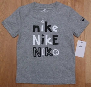 Nike Boy Short Sleeve T-Shirt ~ Gray, Black & White ~ - Picture 1 of 2