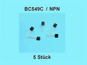 BC549C - Transistoren NPN / 30V / 200mA / 5 Stück Neu - Bild 1 von 4