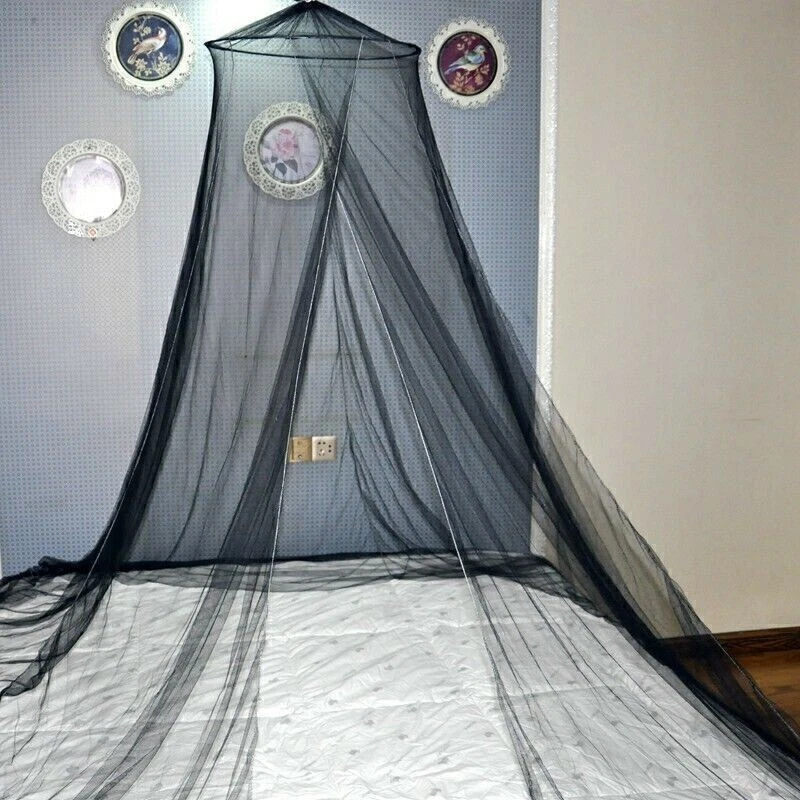 Moskitonetz Fliegengitter Fliegennetz Mückennetz Betthimmel Schwarz Doppelbett - Bild 1 von 1