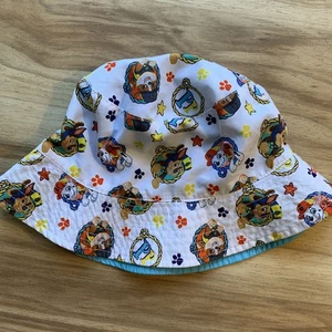 Reversible Bucket Hat for Boys Toddlers Kids 3-5 Summer Beach Cartoon Puppy Blue - Picture 1 of 15