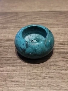 Crate & Barrel Marble Jade Tealight Votive Candle Holder - Picture 1 of 7