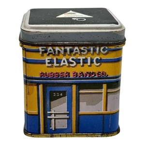 Bandas de goma de hojalata vintage Enesco soporte de caja de metal para escritorio fantástico elástico 3" - Imagen 1 de 13