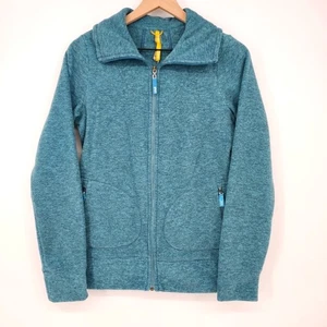 Lole Damen-Fleecejacke mit durchgehendem Reißverschluss Größe M türkis meliert schnelltrocknend Winter Ski neu ohne Etikett - Bild 1 von 8
