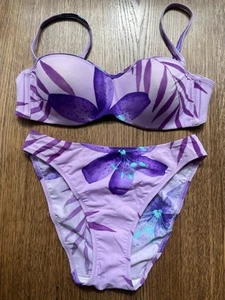 Bikini von Huit NEU 80B m. Bügel u. Softcup, Höschen 40 Farbe Violett - Bild 1 von 6
