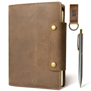 Albero Echtleder Journal - A5 Nachfüllbar Premium Schreib Notizbuch 5x8 C... - Bild 1 von 8