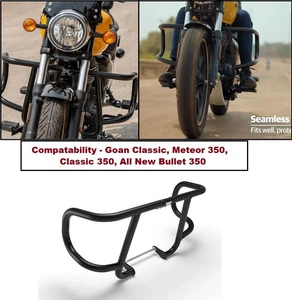 Royal Enfield Meteor/New Classic/New Bullet 350 Black Air fly Evo Engine Guard - Picture 1 of 5
