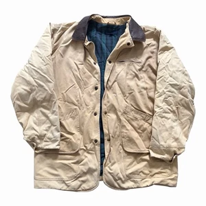 Splinter Chore Field Jacket Men’s Large Tartan Lined Work Canvas - Picture 1 of 11