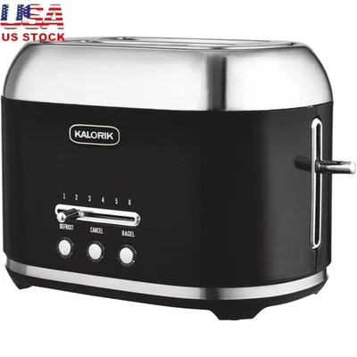 Retro 2-Slice Toaster Adjustable Browning Extra Wide Slots Removable Crumb Tray - Image 1 of 4
