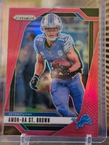 2024 Panini Prizm - Amon-Ra St. Brown #95 Pink Prizm Detroit Lions - Picture 1 of 2