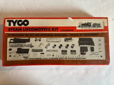 TYCO HO Scale 7712, 1880 Twelve Wheeler 4-8-0 Steam Locomotive Kit Sealed In Box - Image 1 of 4