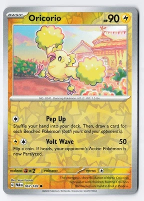Oricorio 067/182 - SV04: Paradox Rift Common REVERSE Holo NM - Image 1 of 2