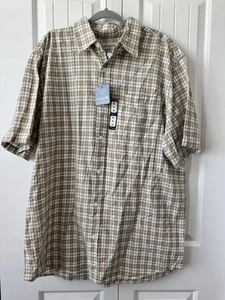 Camisa Carhartt XL a Cuadros Manga Corta Abotonada Ajuste Suelto Cuello Bolsillo Nueva con Etiquetas - Imagen 1 de 4