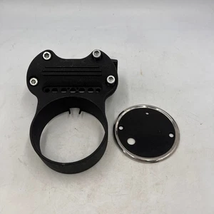 Harley Sportster Dyna Handlebar Speedometer Mount Wrinkle Black 55846-05 OEM - Picture 1 of 17